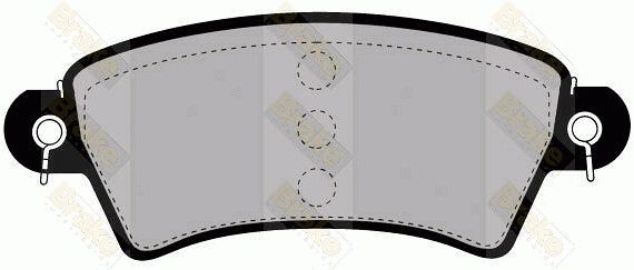 BRAKE ENGINEERING Комплект тормозных колодок, дисковый тормоз PA1247